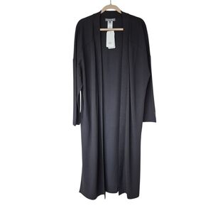 Pudus Madison Duster Cardigan Black Modal & Rayon Tencel NWT